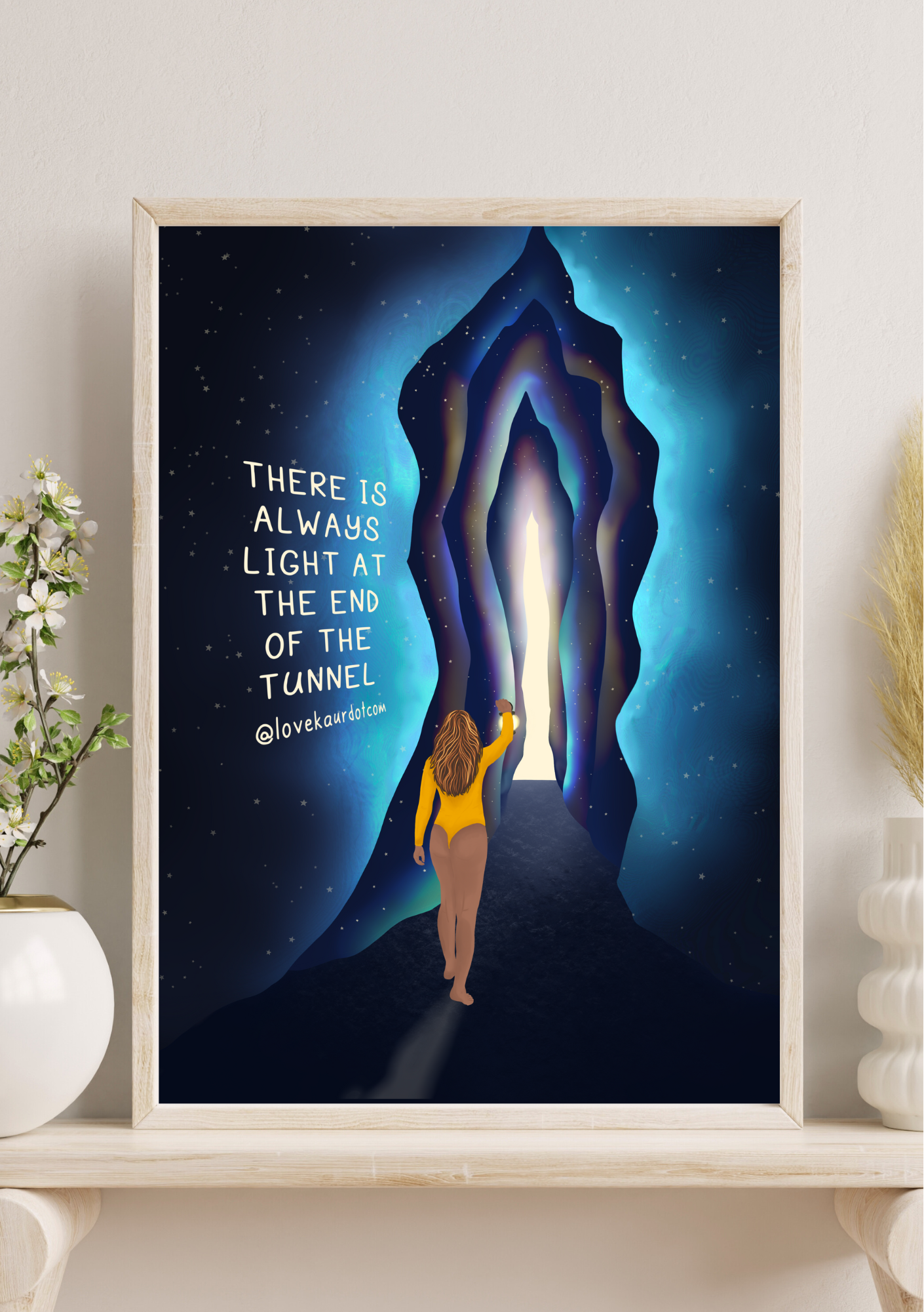 There Is Always Light At The End Of The Tunnel - A4 Print